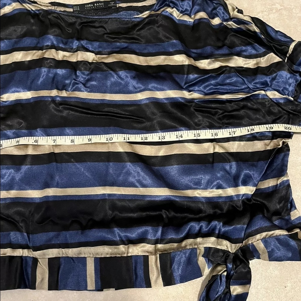 Vintage Zara Basic Collection Stripe Multicolor S… - image 8